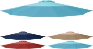 9' Patio Umbrella Replacement Canopy Outdoor Table Market Yard Umbrella Replacement Top Cover, Turquoise