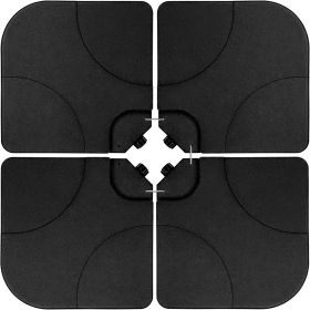 Simple Deluxe 4pcs Cantilever Offset Patio Market Stand with U Locking Shape Weights Water, Umbrella Square Base