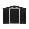 8'x12'ft Tool Shed - Charcoal Black