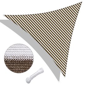 20'x20'x20' Triangle Sun Shade Sail/ Coffee+White