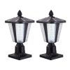 Solar Column Headlights With Dimmable LED(2 pack)