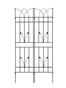 4 Pack Metal Garden Trellis 71" x 17.7" Rustproof Trellis for Climbing Plants Outdoor Flower Support Black