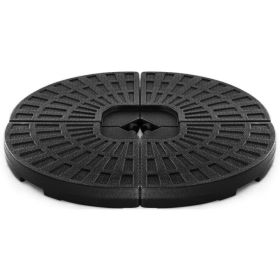 4 Pieces Round Cantilever Umbrella Base with Carry Handles for Garden