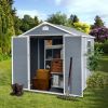 6x8ft Resin Outdoor Storage Shed Kit-Perfect to Store Patio Furniture,Grey