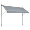 VEVOR 138x47" Patio Awning Retractable Awning Sunshade Shelter with Crank Handle