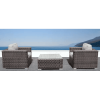 Fully Assembled 2-Person Rattan Wicker Seating Set with Cushions