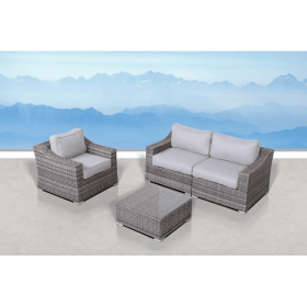 Fully Assembled Wicker 3-Person Seating Set with Cushions