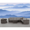 Fully Assembled 7-Person HDPE Wicker Seating Group with Cushions