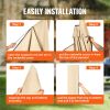 Patio Umbrella Cover for 7ft to 13ft Offset Umbrellas, Water Resistant PU 2000mm, Outdoor Umbrella Cover with Zipper and Rod, Beige