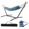 Portable Indoor Outdoor 2-Person Double Hammock Set with Stand and Carrying Cases