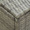 Patio Storage Box Poly Rattan 70.9"x35.4"x27.6" Gray