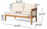 BROOKLYN SOFA SET-TEAK+BEIGE