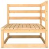 Patio 2-Seater Sofa with Cushions Solid Wood Pine