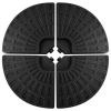 4 Pieces Round Cantilever Umbrella Base with Carry Handles for Garden