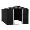 8'x12'ft Tool Shed - Charcoal Black