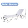 Outdoor Chaise Lounge, Pool Lounge Chair Plastic Adjustable Recliner in-Pool Lounger Tanning Lounge Chair for in-Pool, Beach, Poolside, Lawn, White