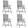 5 Piece Patio Dining Set Anthracite Steel