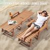 VEVOR Outdoor Chaise Lounge Chair Adjustable Patio Reclining Bench Lounger Brown