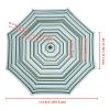 10FT Tiers Umbrella Cover Replacement/Stripe