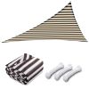 20'x20'x20' Triangle Sun Shade Sail/ Coffee+White