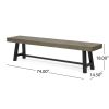 ACACIA WOOD BENCH GRAY