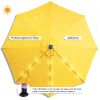 Best Choice Products 7ft Outdoor Solar Market Table Patio Umbrella for Deck, Pool w/Tilt, Crank, LED Lights - Yellow
