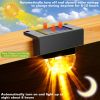4Pcs Solar Deck Lights Outdoor LED RGB Solar Decorative Step Fence Lamp