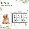 Decorative Garden Fence with 8 Panels Animal Barrier