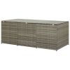 Patio Storage Box Poly Rattan 70.9"x35.4"x27.6" Gray