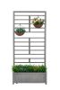 Raised Garden Bed with Trellis, Outdoor Wooden Planter Box for Climbing Plants, Vegetables Herb Growing