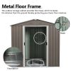 6ft x 5ft Outdoor Metal Storage Shed gray