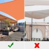 16'x16' Square Sun Shade Sail/Bright Orange