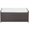 34 Gallon Patio Storage Bench with Seat Cushion and Zippered Liner