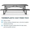 96" Expanded Metal Rectangular Picnic Table, Black