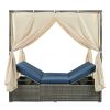 U_Style Adjustable Sun Bed With Curtain,High Comfort,With 3 Colors