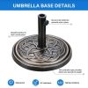 Umbrella Round Stand Base for Patio Outdoor Deck Lawn Garden