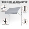 VEVOR 98x47" Patio Awning Retractable Awning Sunshade Shelter with Crank Handle