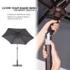 Tempera Patio Market Outdoor Table Umbrella with Push Button Tilt and Crank,Large Sun Umbrella with Sturdy Pole&Fade resistant canopy,Easy to set