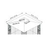 10x10 Ft Patio Double Roof Gazebo Replacement Canopy Top Fabric, Gray