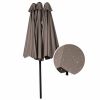 15 Feet Double-Sided Outdoor Patio Umbrella with Crank without Base