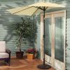 10 Ft Half Umbrella AL/beige