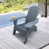 Outdoor or indoor Wood Adirondack chair with an hole to hold umbrella on the arm