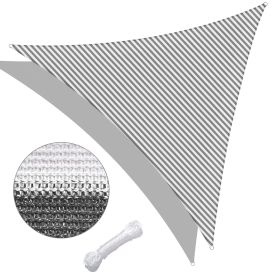 28' x 28' x 28' Triangle Sun Shade Sail/ Gray+White (Warehouse: LA01)