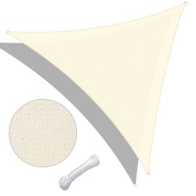 28' x 28' x 28' Triangle Sun Shade Sail/ Rice White (Warehouse: LA01)