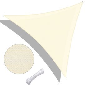 22' x 22' x 22' Triangle Sun Shade Sail/ Rice White (Warehouse: LA01)