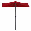 9 Feet Patio Bistro Half Round Umbrella without Weight Base