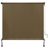 Outdoor cordless patio sunshade splice curtain rolled up porch pavilion Mocha