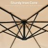 10 Feet Offset Umbrella with 8 Ribs Cantilever and Cross Base
