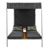 U_STYLE Outdoor Patio Sunbed Daybed with Cushions, Adjustable Seats