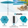 9 Feet Round Patio Umbrella with 18 Fiberglass Ribs